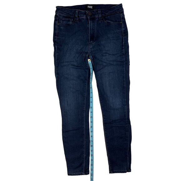 Paige Hoxton Ultra Skinny Dark Wash Blue Jeans Size 27 Straight Leg Slim Stretch - Picture 15 of 15